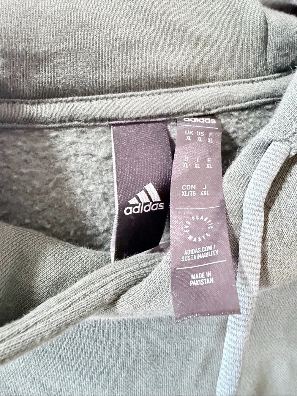 adidas Green Pullover Hoodie with Kangaroo Pocket